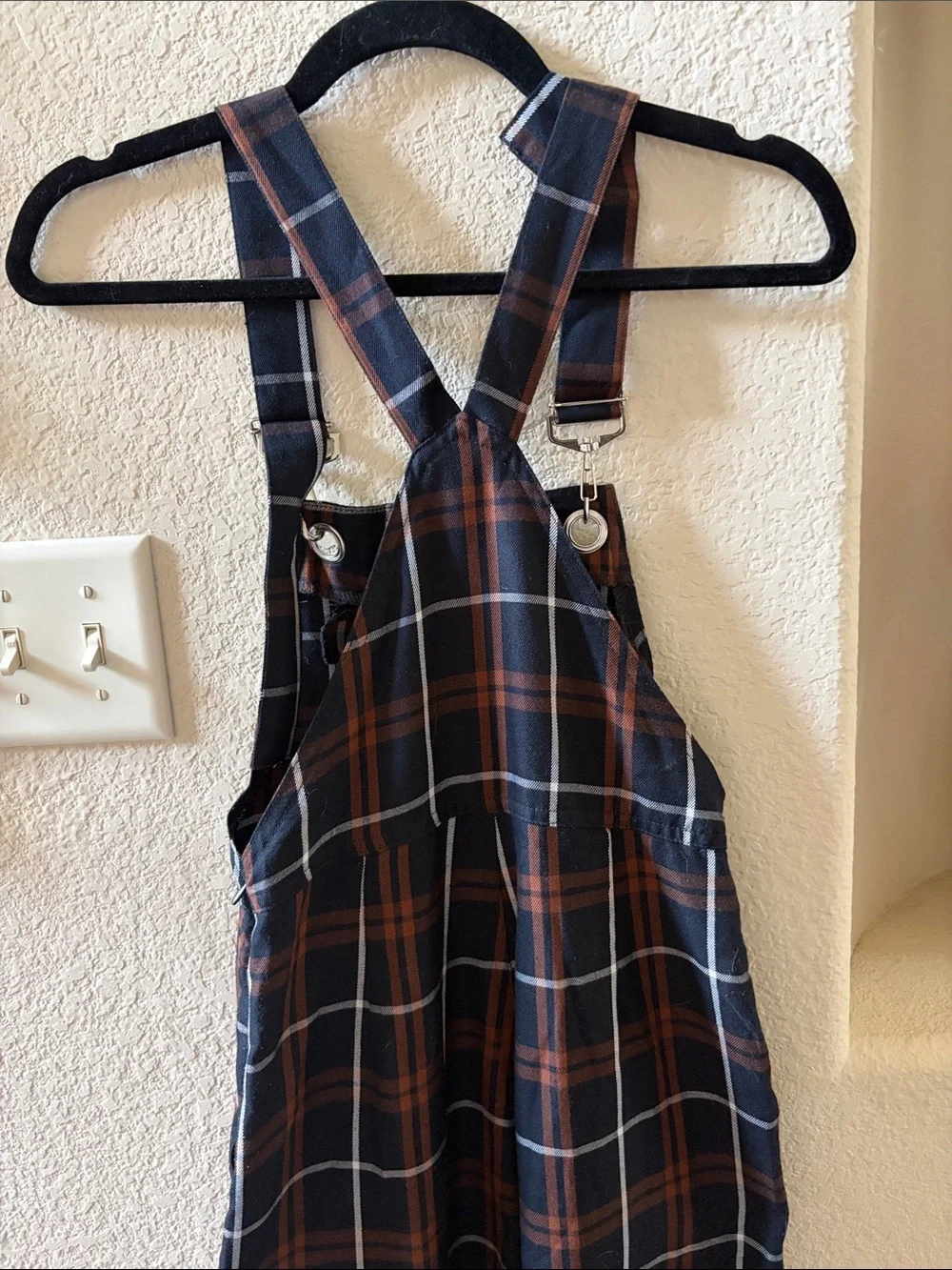 Stradivarius Plaid Check Wide-Leg Overalls Jumpsuit - Picture 6 of 11